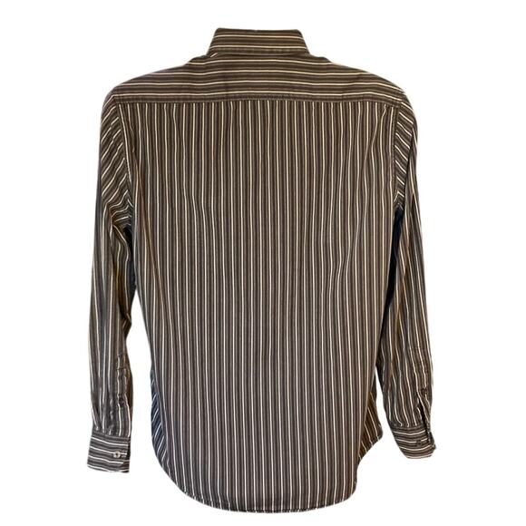 Structure Black Striped Button Down Cotton Classic Casual Career Wear Size M - Picture 3 of 7